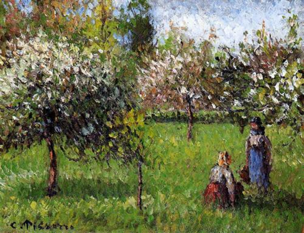 Pissarro  apple blossoms eragny  wikiart 01