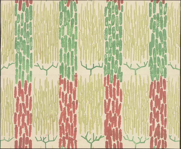 Arne Jacobsen  kaktus   karrygul  groen og rustroed  kunstbib dk