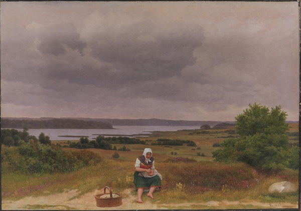 Eckersberg  Udsigt fra Kongevejen over Furesoeen i naerheden af Rudersdal  1833